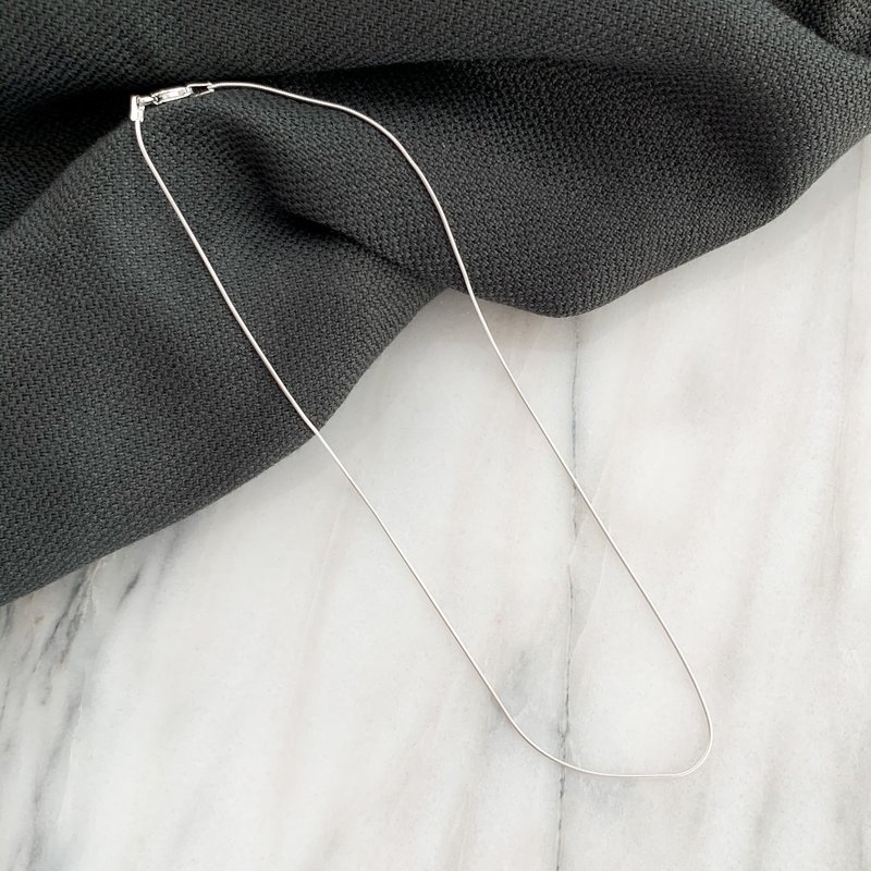 sv925 Snake chain necklace - 项链 - 其他金属 银色