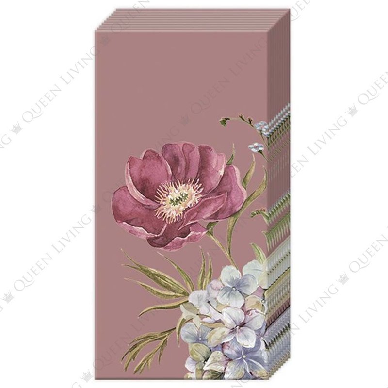 德国 IHR-21*21cm纸手帕-老玫瑰 - 餐垫/桌巾 - 纸 多色