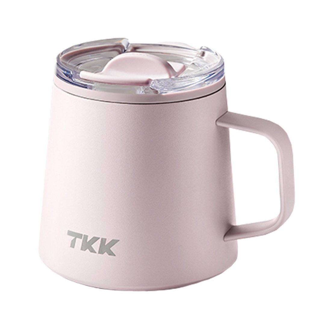 【TKK】悦氧Life 316不锈钢x陶瓷喷涂 保温咖啡杯 350ML-灰柚粉 - 保温瓶/保温杯 - 不锈钢 粉红色