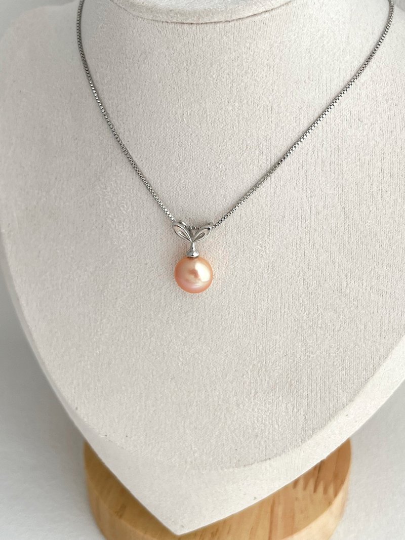 日常淡水珍珠纯银吊坠925银可调校颈链 - 项链 - 珍珠 