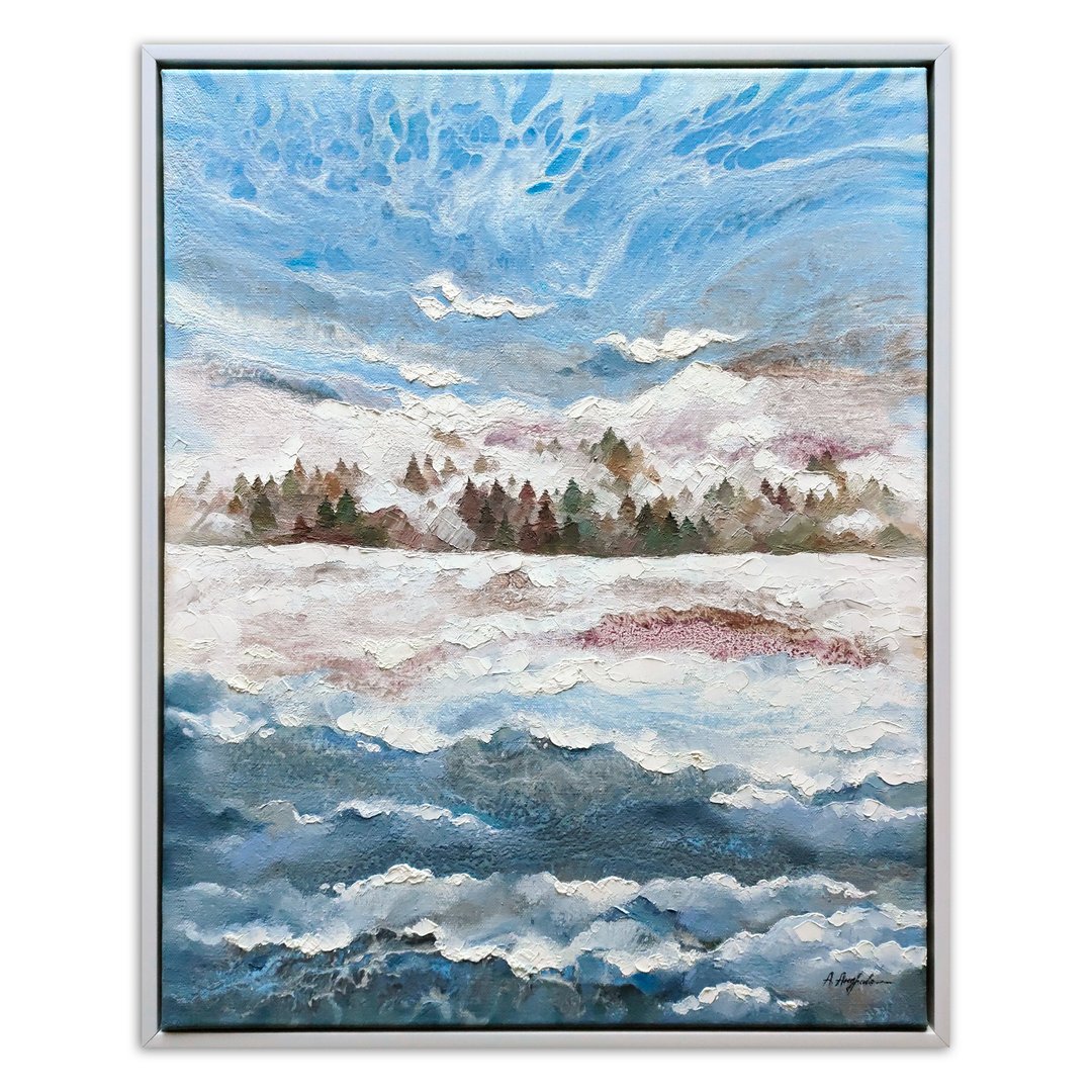 山画 / 绘画 / 油画 / 原画 / 手工画 / 挂画 / 风景 / 抽象景观 - 海报/装饰画/版画 - 其他金属 蓝色
