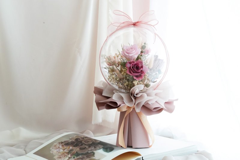 【定制化礼物】独特优雅的 波波球 不会破 可站立 情人节 母亲节 - 干燥花/捧花 - 植物．花 多色