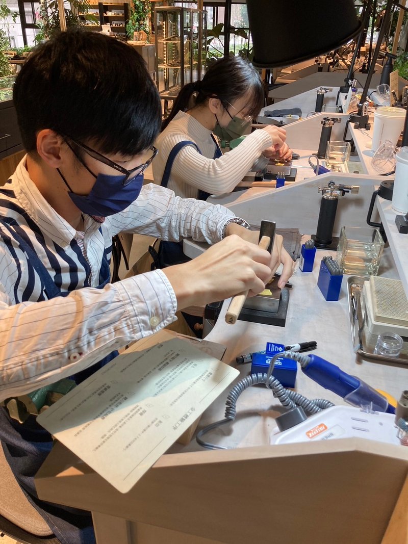 纯银手环・双人手作课程・金工体验【文化币手作】 - 金工/饰品 - 纯银 