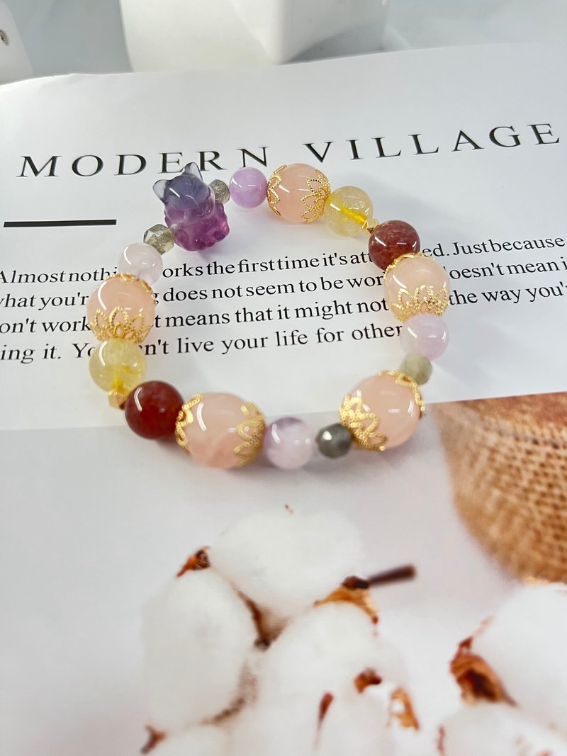 笑盈盈粉梦环绕_水晶手链 - 手链/手环 - 宝石 