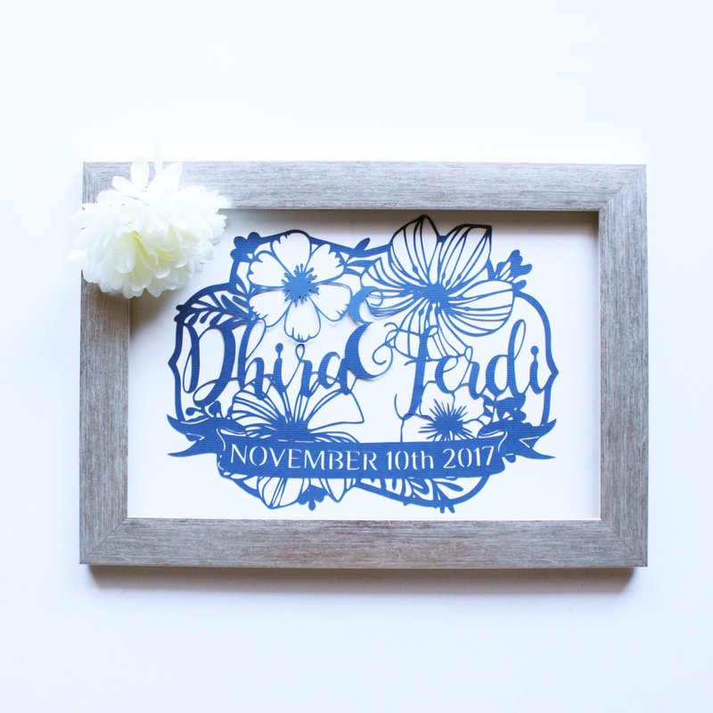 Custom WEDDING/ANNIVERSARY GIFT Handmade Paper Cutting - 摆饰 - 纸 多色