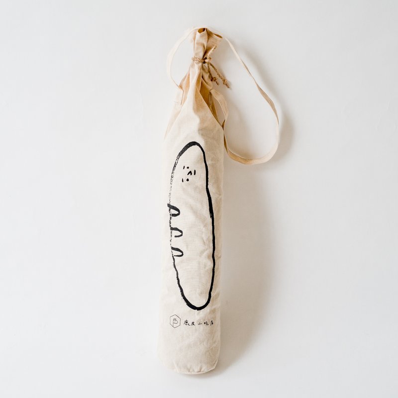 法国面包肩背包 / 帆布制 - 侧背包/斜挎包 - 棉．麻 白色