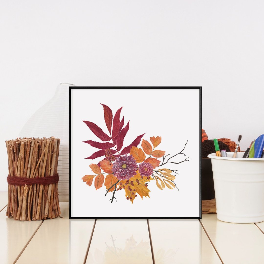 秋日雏菊 I - 秋天/家居布置/菊花/客厅/北欧/复制画 - 海报/装饰画/版画 - 棉 多色