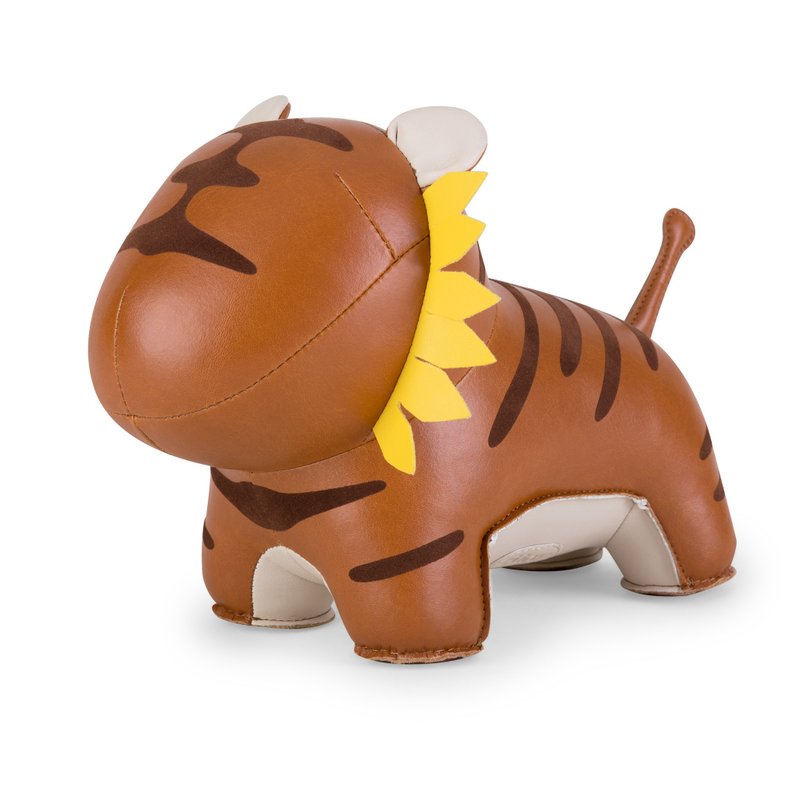 【限量】Zuny - 老虎 Mateo 造型动物书挡 / 纸镇 (植绒款) - 摆饰 - 人造皮革 多色