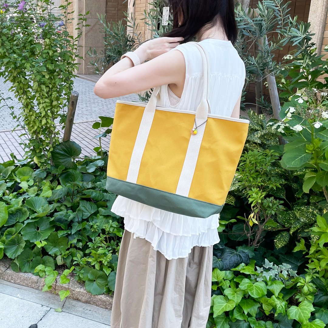 June-July Limited Pineapple Properly Tote M Mustard x Tokiwa - 手提包/手提袋 - 棉．麻 黄色