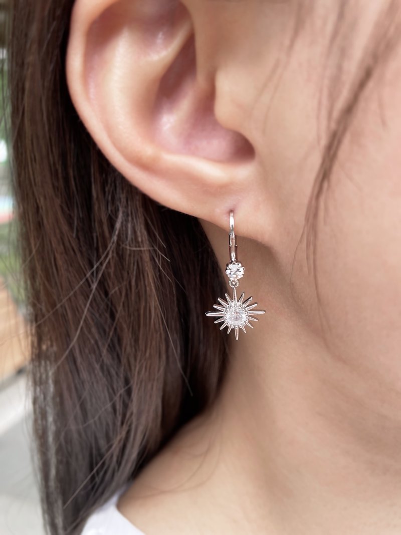 /Sliver Sun/ Galaxy Collection - 耳环/耳夹 - 其他金属 银色
