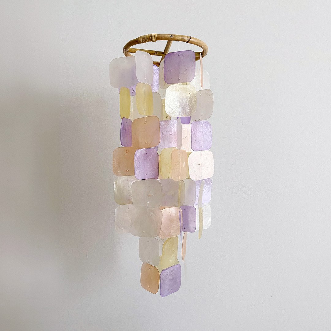 DIY套件|里斯本精品(M)-橘色、紫罗兰-方形|贝壳风铃手机|#0-366 - 其他 - 贝壳 橘色