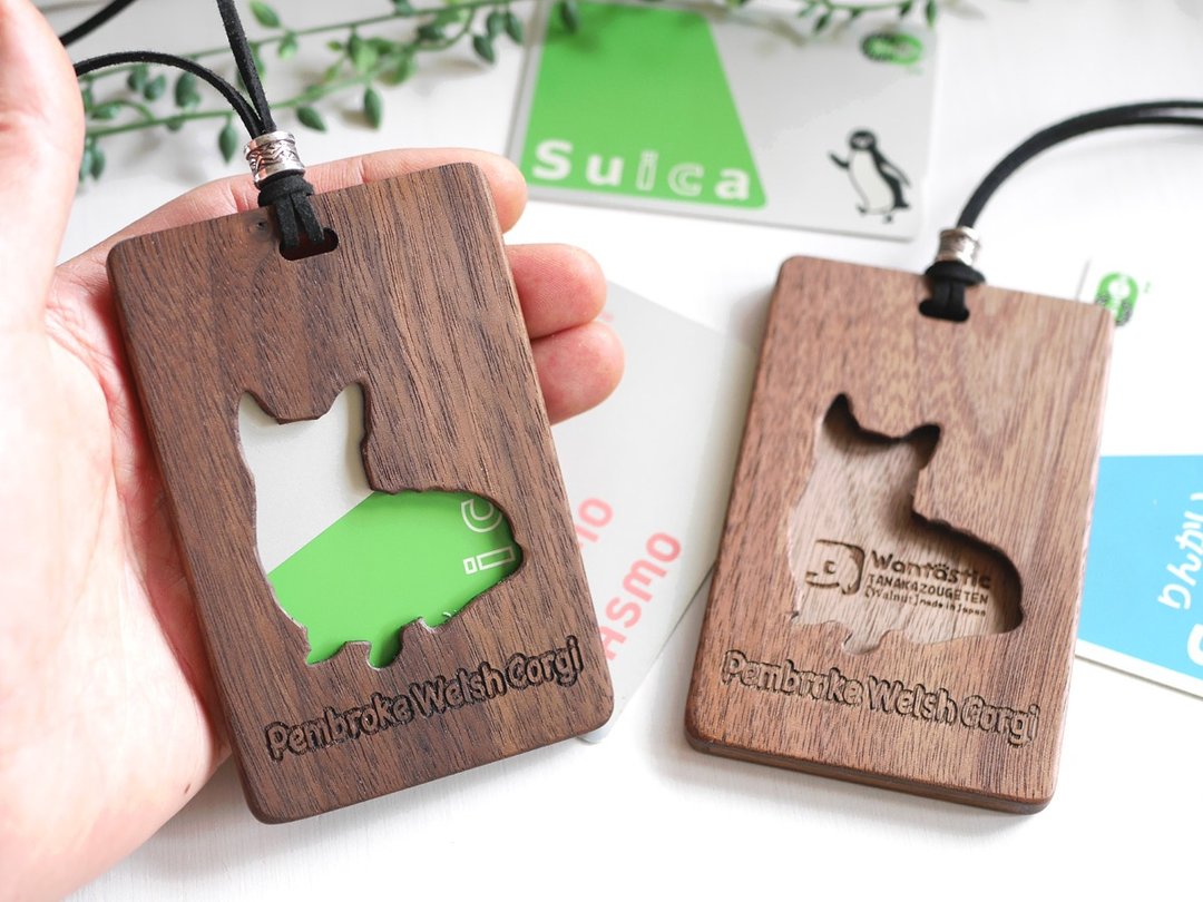 Wooden IC card case [Dog Corgi] Pembroke Welsh Corgi - 证件套/卡套 - 木头 