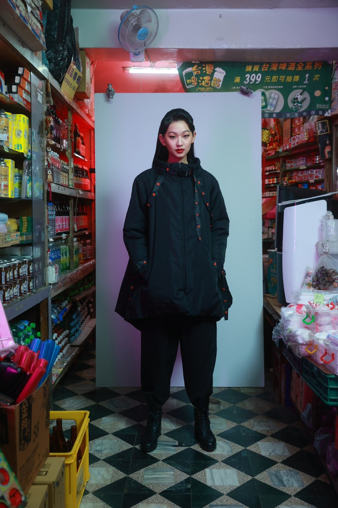 21AW 可变形铺棉外套 裙 - 女装休闲/机能外套 - 防水材质 黑色