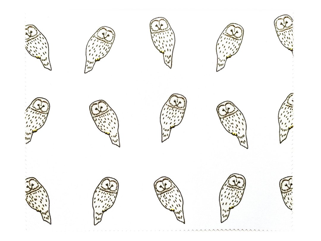 Happiness Hokkaido Owl Wipe Cloth - 眼镜盒/眼镜布 - 棉 白色