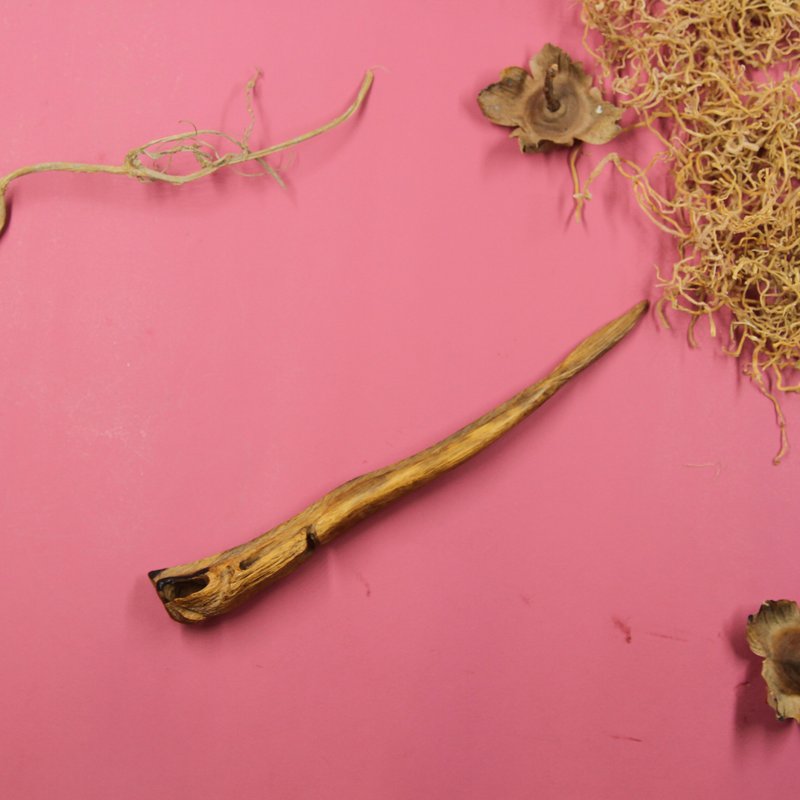 手工原创怪奇特镂空立体雕刻动物狮虎头怪兽紫光檀木头木质发簪子 - 其他 - 木头 多色