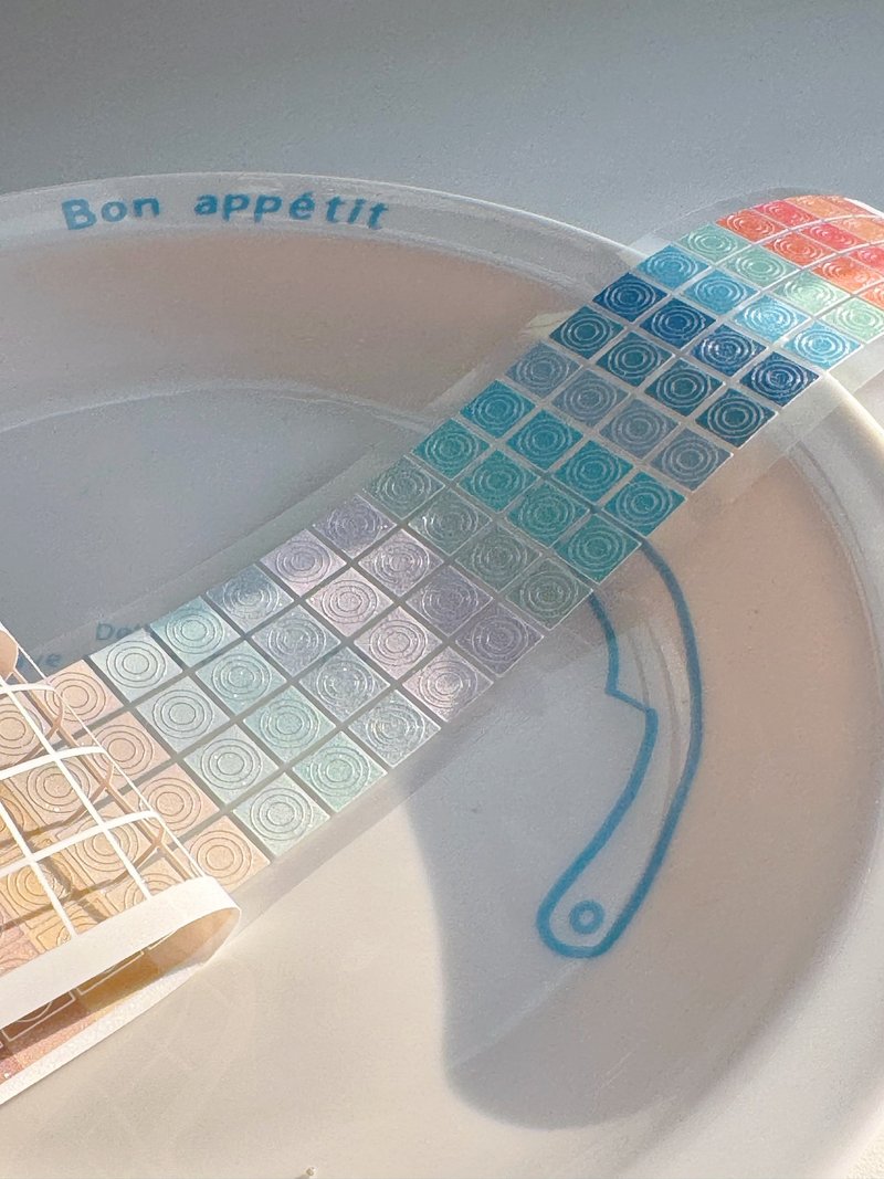 小小同心圆 合成纸 闪砂 切膜 纸胶带 5米卷 - 纸胶带 - 其他材质 多色