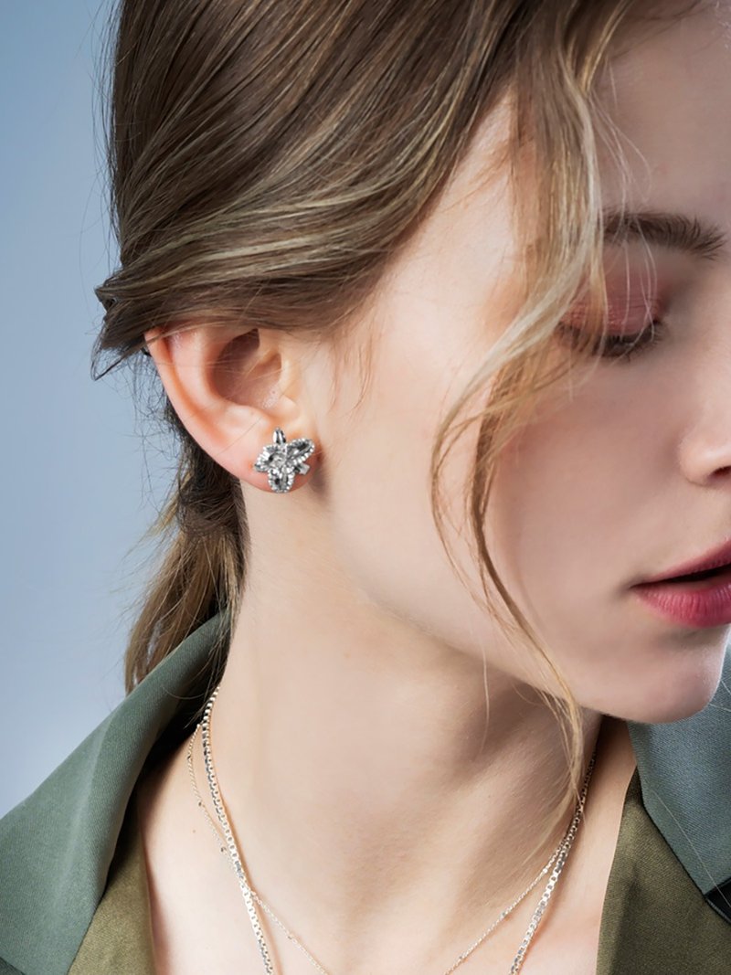 925纯银 嘉德丽雅兰耳饰 SLOe16 - 耳环/耳夹 - 纯银 