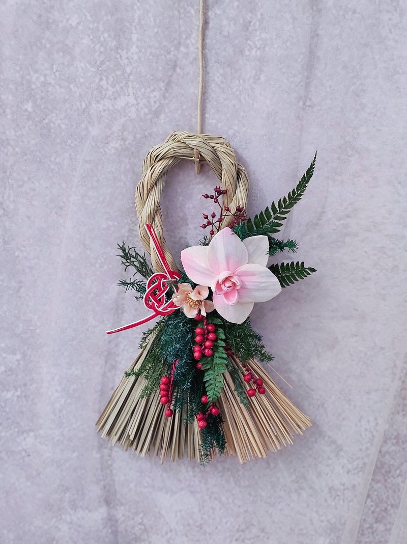 日式注连绳  蝴蝶兰 现货/快速出货 - 干燥花/捧花 - 植物．花 卡其色