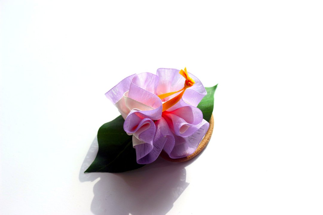 三用款木槿花饰品 发圈 手环 尤克里里装饰 夏日热带风手工花 - 发饰 - 棉 紫色