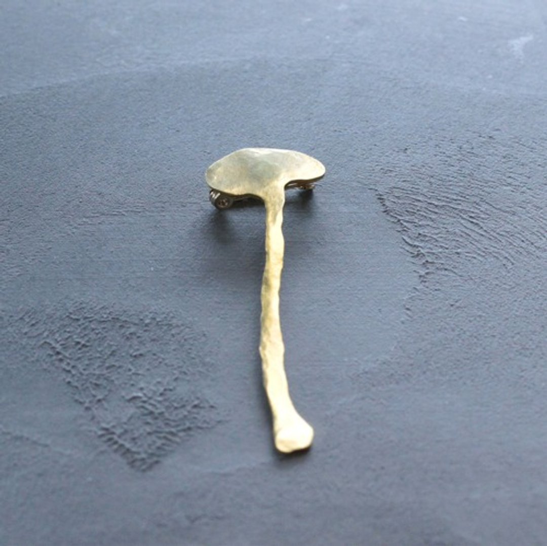 金针菇 | 胸针 | B041 - 胸针 - 其他金属 金色