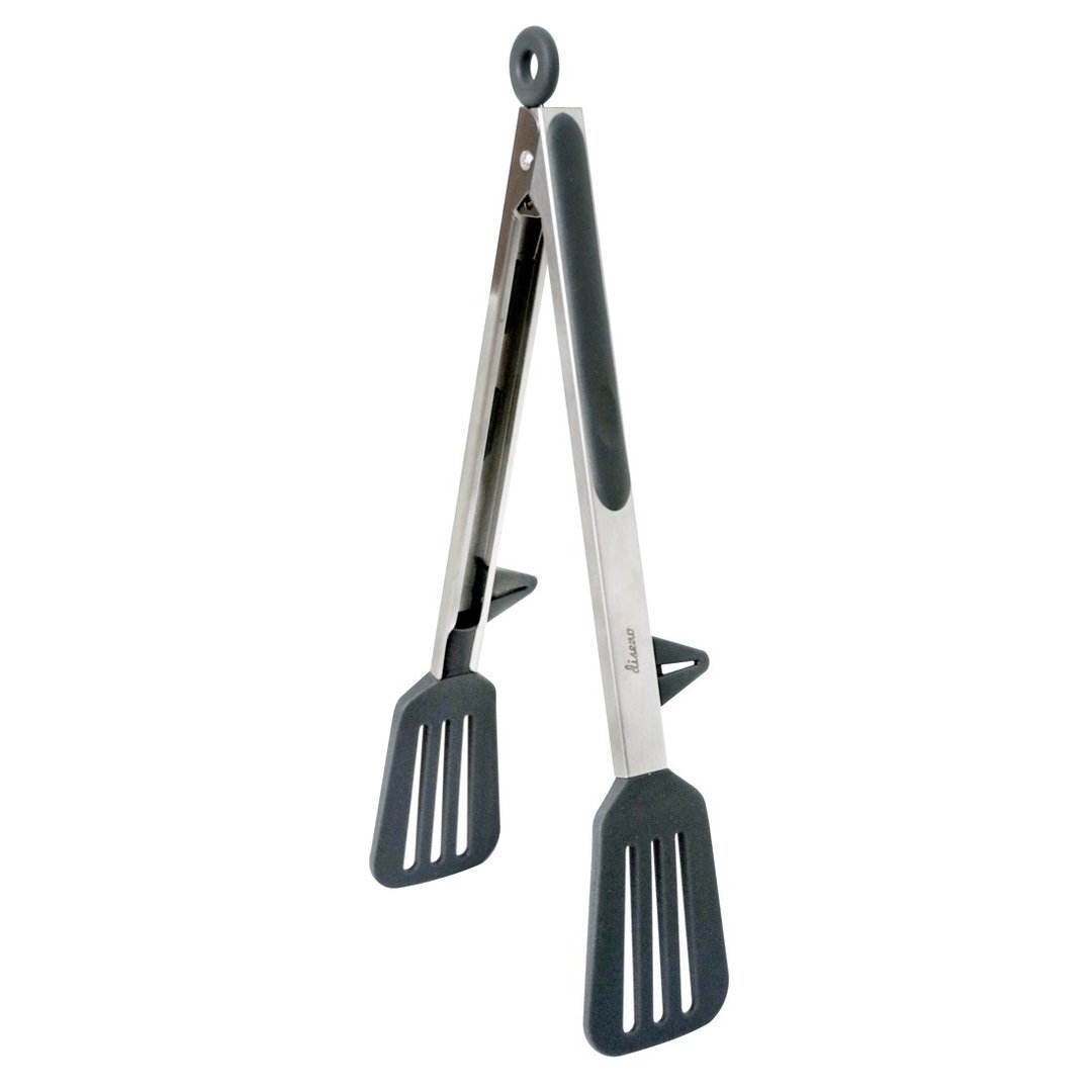 diseno 不锈钢硅胶平煎食物夹 - 厨房用具 - 不锈钢 灰色