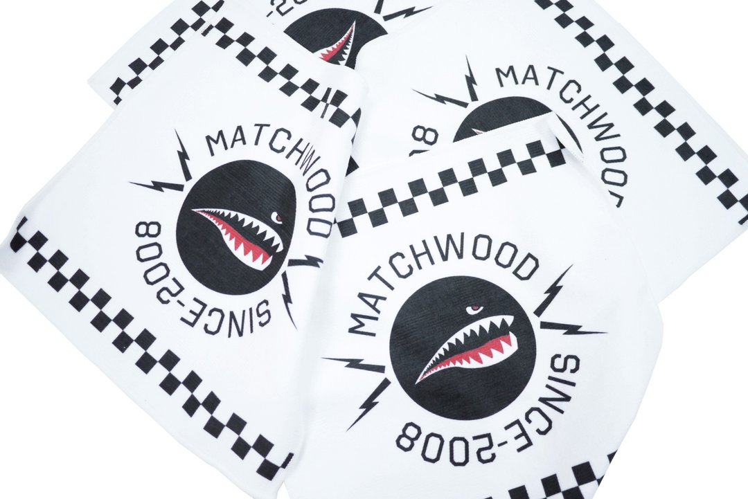 Matchwood 2019 经典鲨鱼LOGO 万用毛巾/车用擦拭布 - 手帕/方巾 - 其他人造纤维 白色