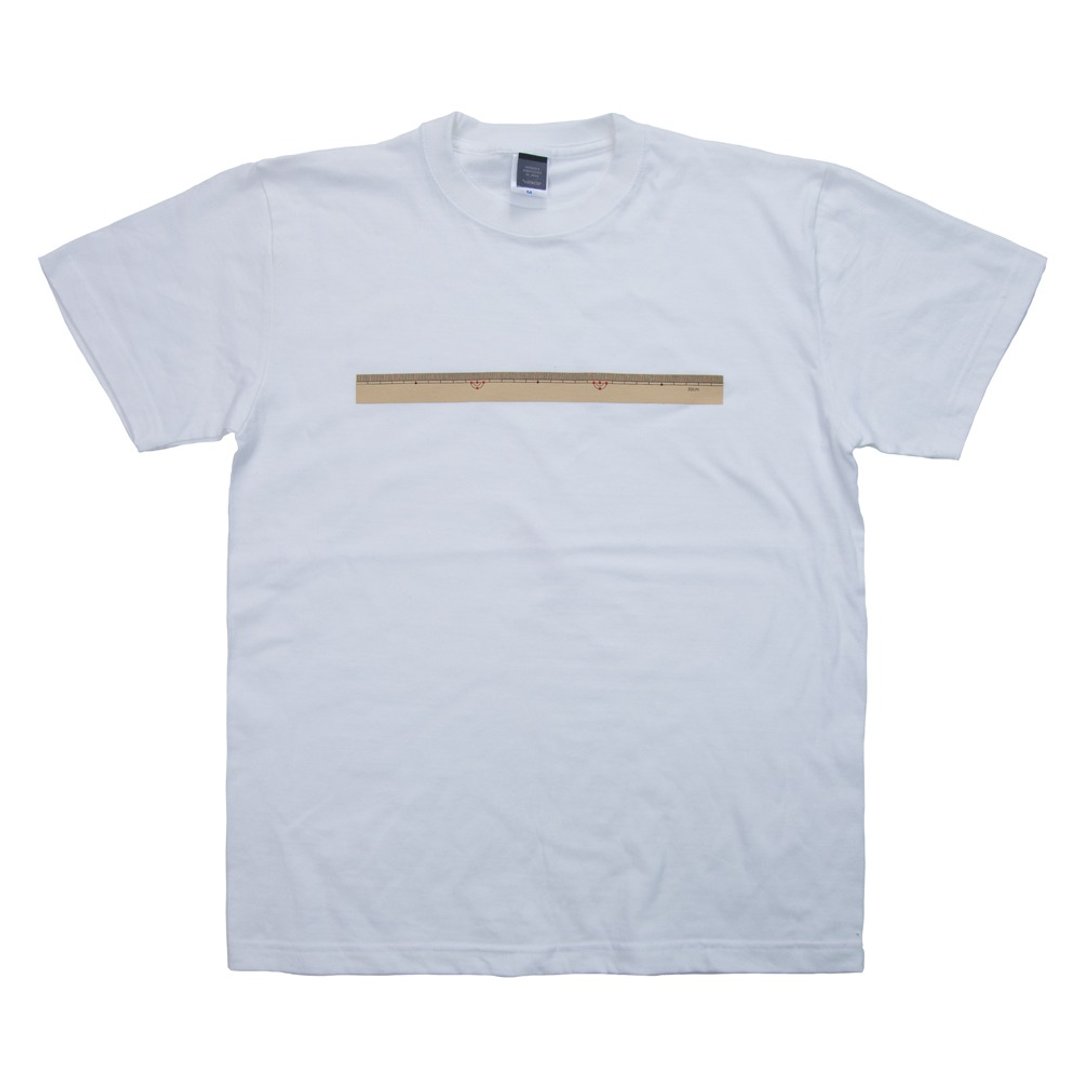 30cm ruler print T-shirt Unisex S ~ XXXL, Ladies S ~ L size Tcollector - 女装 T 恤 - 棉 白色