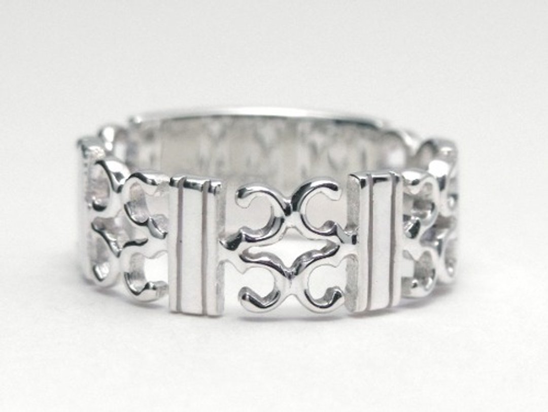 C clef arabesque ring - 戒指 - 纯银 