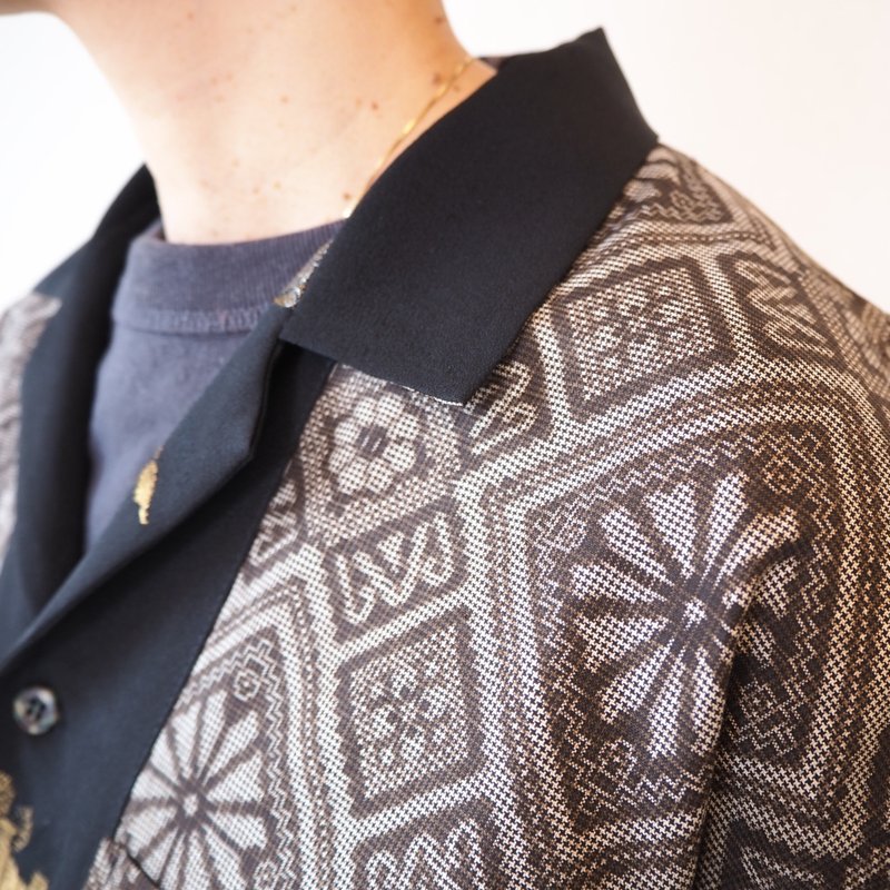 【日本制造】UMUI BLACK LABEL、升级改造和服男式衬衫、开领衬衫 - 男装衬衫 - 丝．绢 