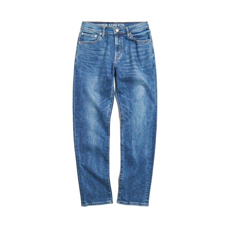 EDWIN 怪弹力系列 怪弹力丹宁中直筒裤-男款 (拔洗蓝) - 男士长裤 - 棉．麻 蓝色