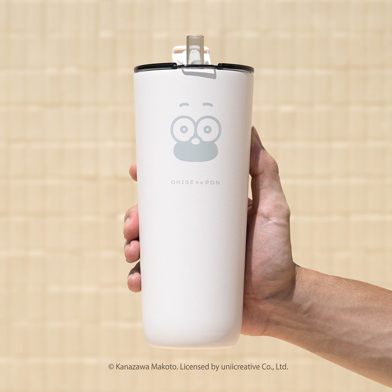 iN Z 饮料杯 - 胡子碰碰脸款 - 水瓶/水壶 - 不锈钢 白色