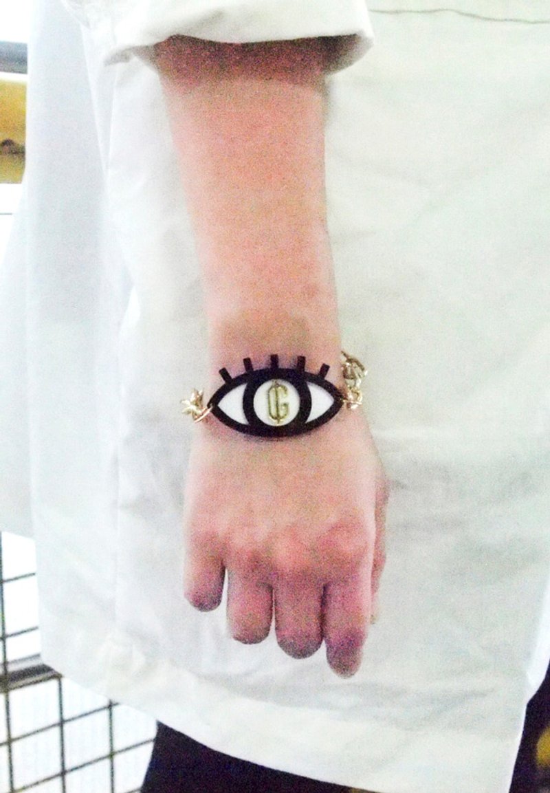 Greed Eye Bracelet - 手链/手环 - 压克力 金色
