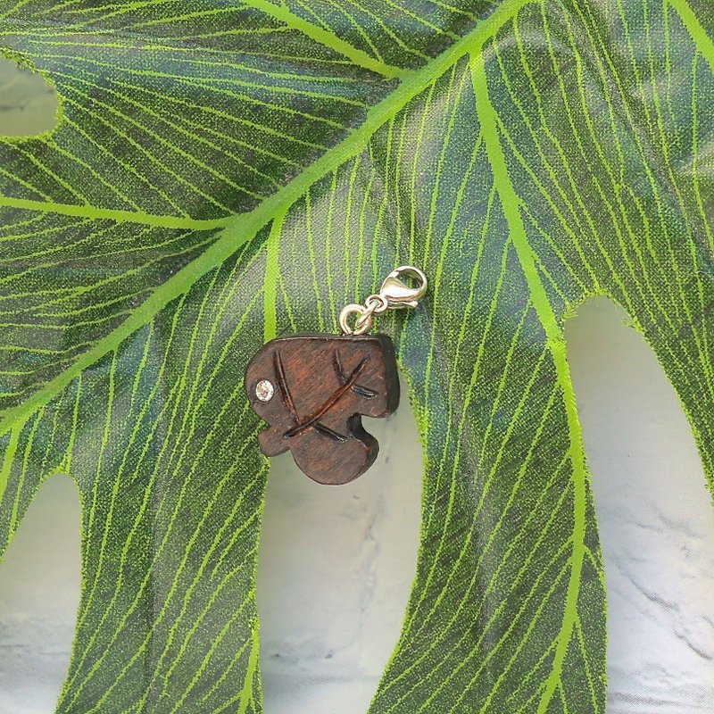 手工木制吊饰  叶子 吊饰  礼物订制 - 吊饰 - 木头 咖啡色