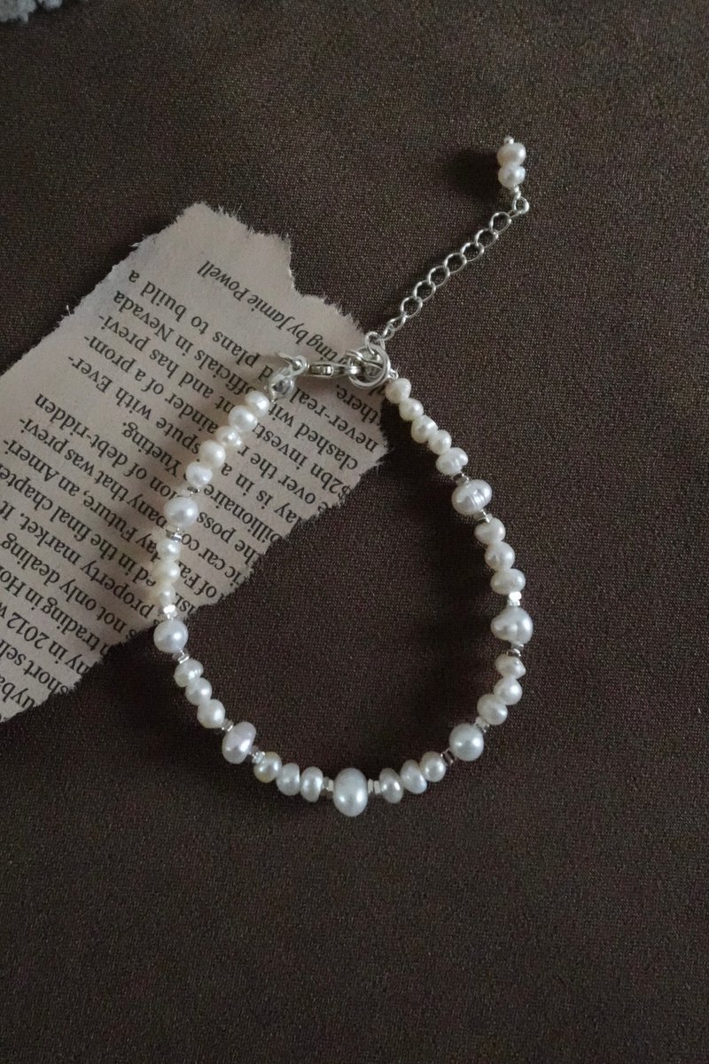 Lily Valley 灿烂珍珠 | 手工串珠手链 - 手链/手环 - 半宝石 白色