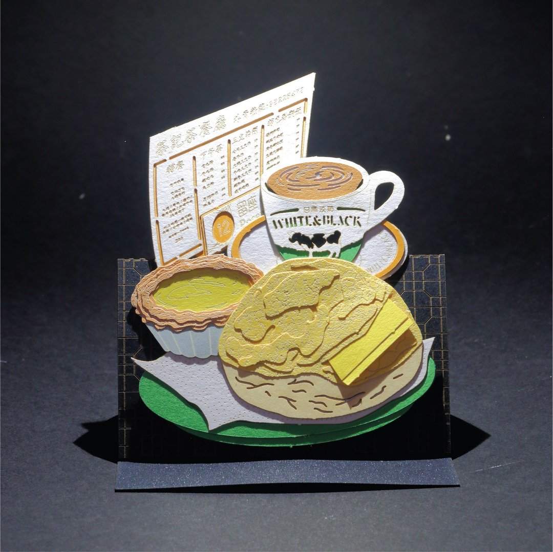 茶餐厅 - POSTalk 纸艺术立体卡 香港味道系列 (BA-11) - 木工/竹艺/纸艺 - 其他材质 多色