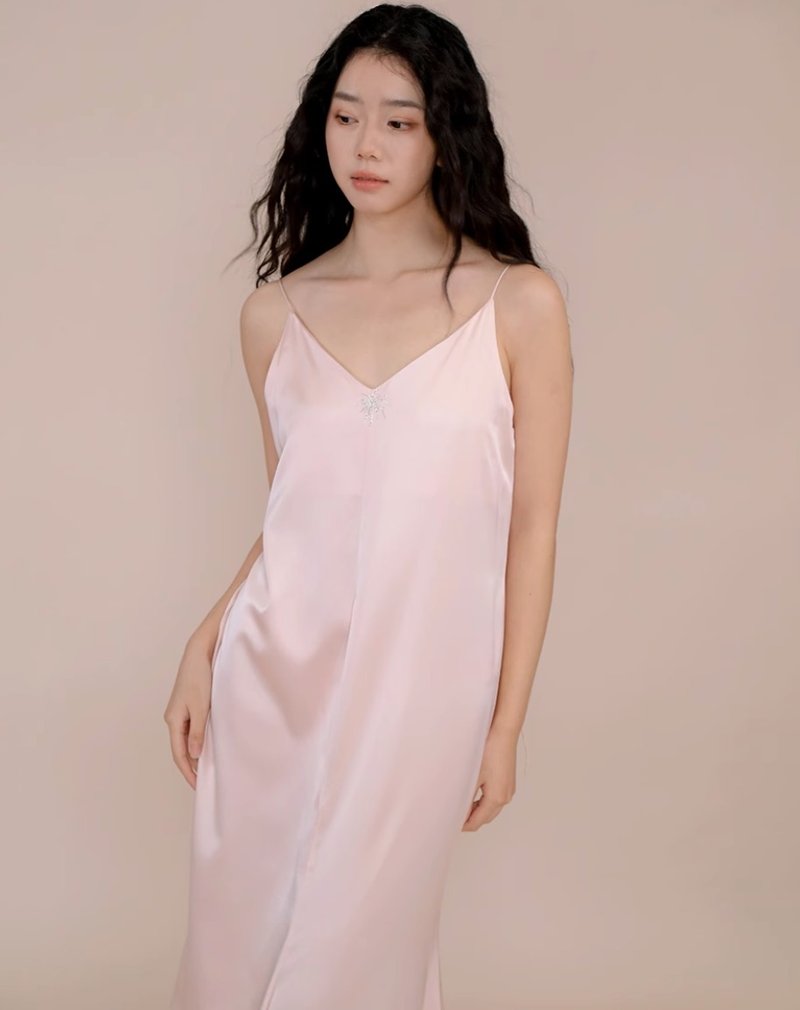 法式复古 22姆米真丝连身裙 家居服 - 居家服/睡衣 - 丝．绢 多色