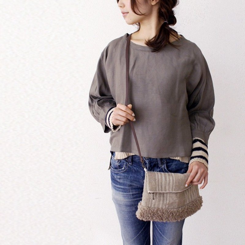 2016ss【armoire*】亚麻 100％ 后开衩公主袖上衣 [mm-06] - 女装上衣 - 棉．麻 