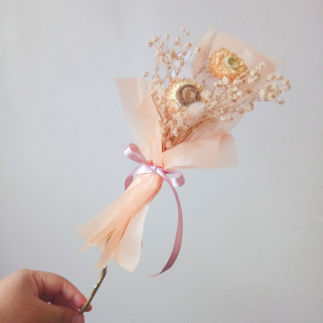 一只干燥花束 情人节/教师节/生日庆生/母亲节/毕业礼物 - 干燥花/捧花 - 植物．花 橘色