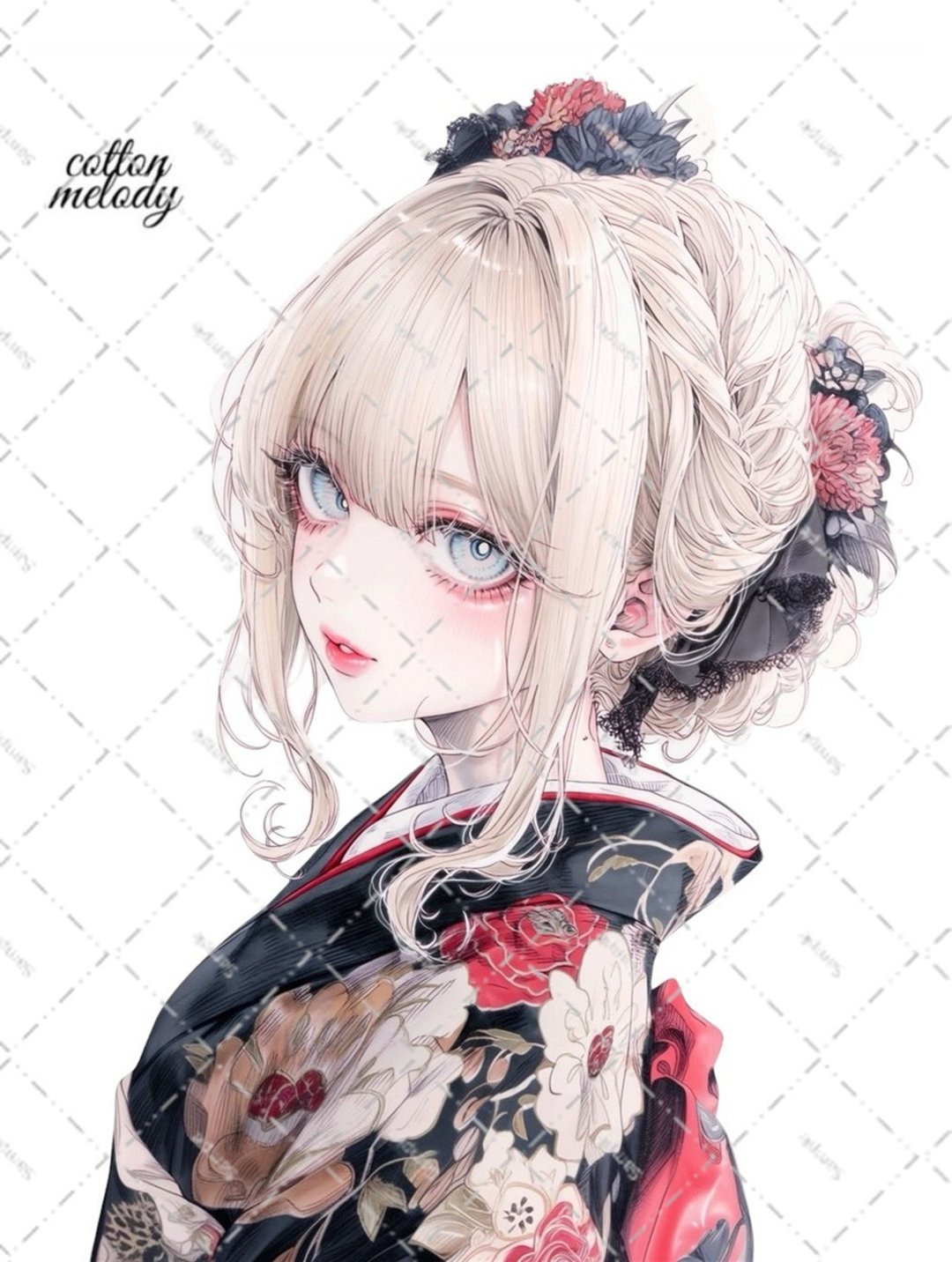 原创贴纸 No.9033 人物贴纸 原创贴纸 女孩贴纸 原创人物贴纸 - 贴纸 - 纸 
