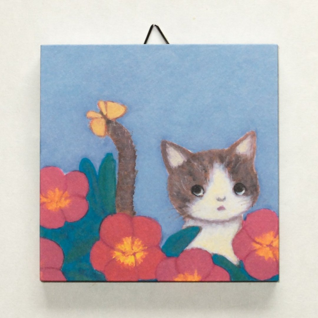 Mini panel No.58 / Among the Portulaca Flowers - 海报/装饰画/版画 - 纸 多色
