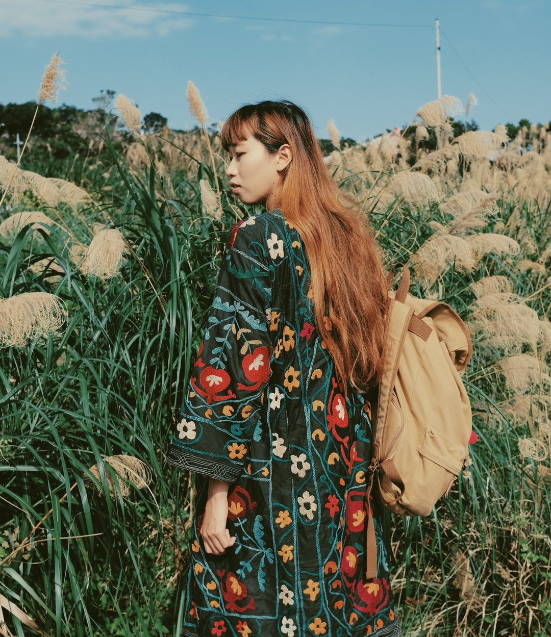 Vintage Uzbek coat 古着乌兹别克斯坦斯坦花朵全刺绣外套 大衣 - 女装休闲/机能外套 - 棉 