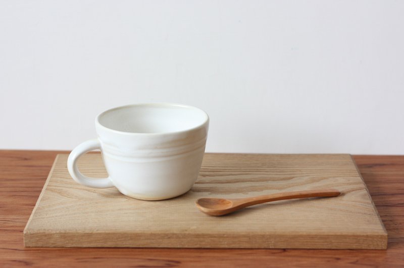 每日使用系列-冬日柔雪白马克杯 - 茶具/茶杯 - 陶 白色
