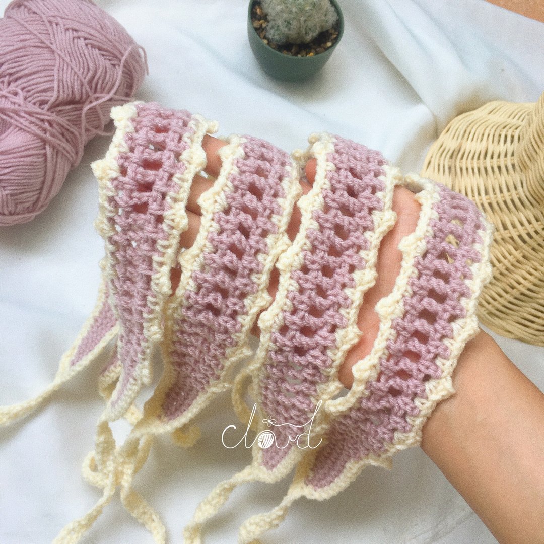 Headband crochet(Light purple) - 发饰 - 聚酯纤维 紫色