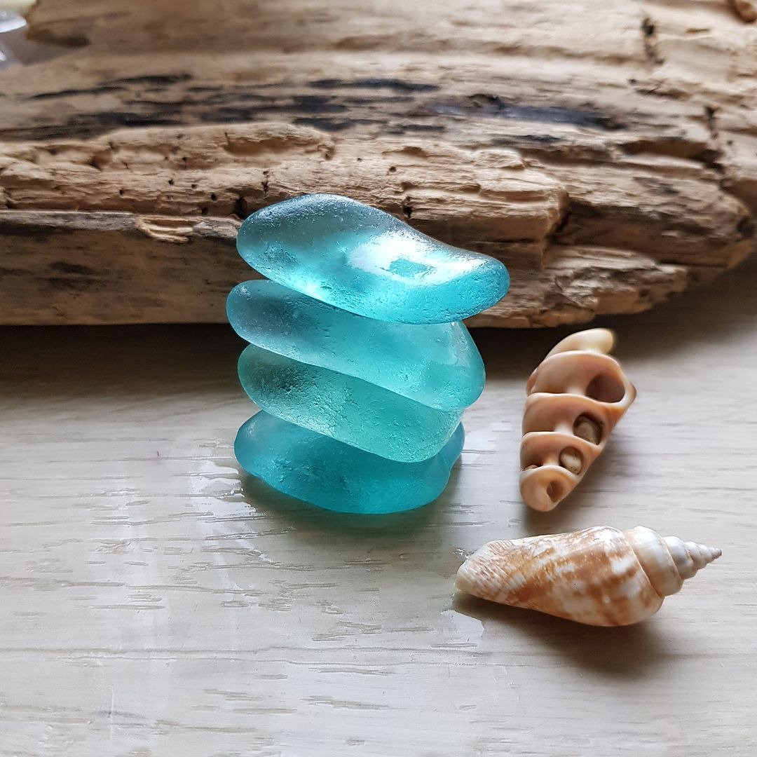 Authentic sea glass Large sea glass P030 - 其他 - 玻璃 蓝色