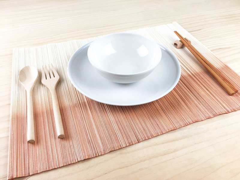 天然染竹制餐垫(茜草染) Natural Dye - 餐垫/桌巾 - 竹 粉红色