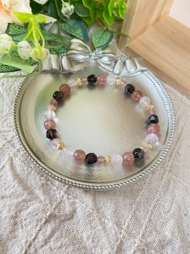 草莓晶、茶晶、粉晶 水晶手链 - 手链/手环 - 水晶 粉红色