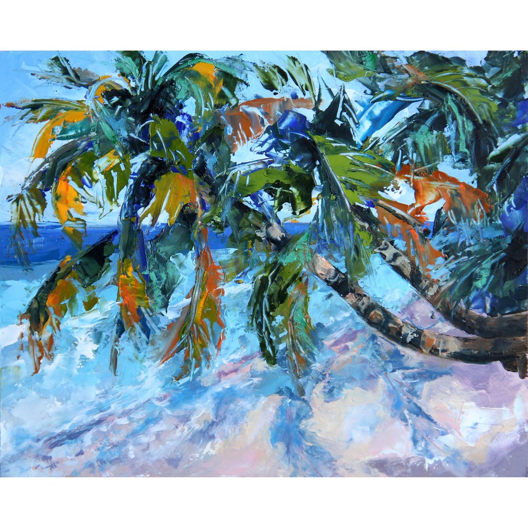 Seascape palm trees. Wall Art Picture sea beach. Wall panel. - 墙贴/壁贴 - 其他材质 多色