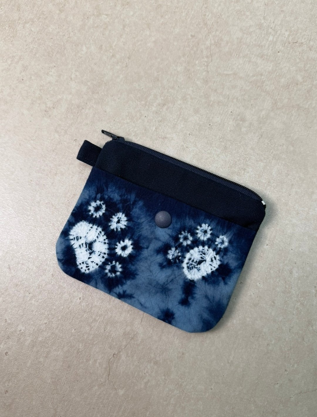 【记忆有限】蓝染拉链零钱包 - 猫掌 - 零钱包 - 棉．麻 蓝色