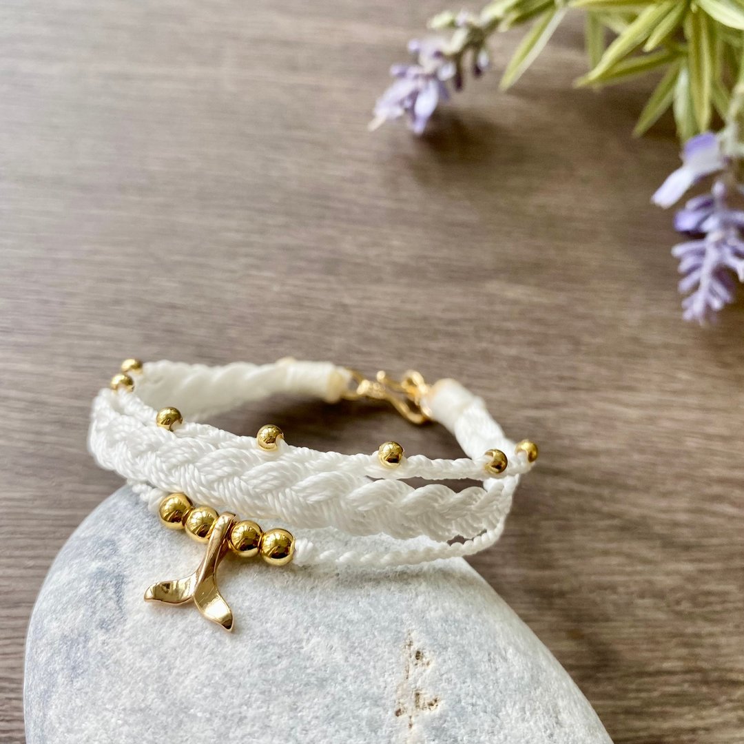 人鱼泡泡 | 手工防水蜡线 | 休闲时尚 - 手链/手环 - 棉．麻 