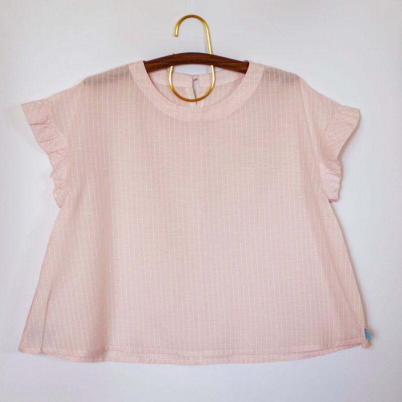 [my little star] 职人手作 石英粉 空气感100%有机棉亲子装(妈妈款) - 女装上衣 - 棉．麻 红色